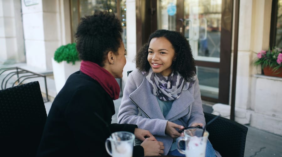 Women in conversation and community connection